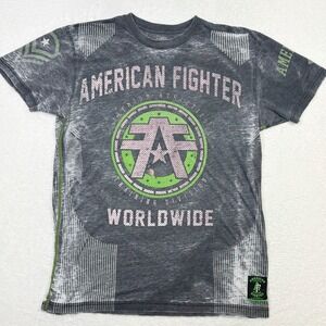 American Fighter Mens XL Hydrographic Training Division T-Shirt Gray Distressed